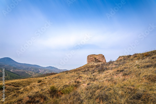 The site of the great wall of Ming Dynasty in qingbiankou village, Hebei Province, China.