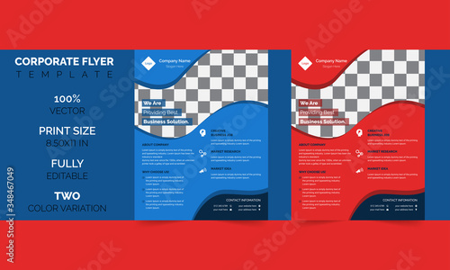 Business Style Abstract Corporate Flyer Design Vector Template. Brochure Design, Cover Design, Poster, Flyer Pamphlate and Vector Illustration photo