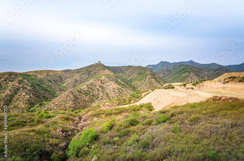 The site of the great wall of Ming Dynasty in qingbiankou village, Hebei Province, China.