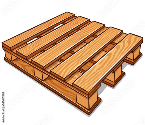 Vector cartoon wood pallet isolated
