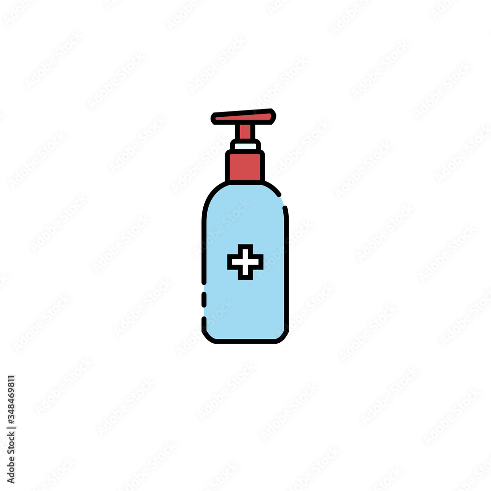 Disinfection. Hand sanitizer bottle icon, washing gel. Vector illustrationDisinfection. Hand sanitizer bottle icon, washing gel. Vector illustration
Disinfection. Hand sanitizer bottle icon, washing gel. Vector illustrationDisinfection. Hand sanitizer bottle icon, washing gel. Vector illustration
