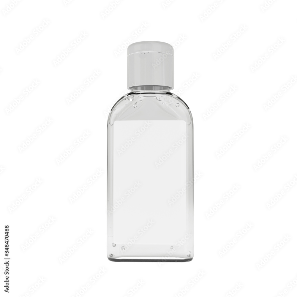 Realistic sanitizer gel bottle with white cap. Shampoo or cream bottle dispenser. 60ml container template. Hand sanitizer in 60ml bottle. Realistic sanitizer gel bottle with white cap. Shampoo or cream bottle dispenser. 60ml container template. Hand sanitizer in 60ml bottle.