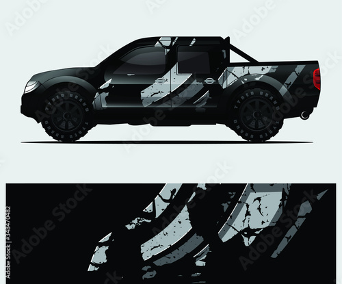 truck decal graphic wrap vector, abstract background