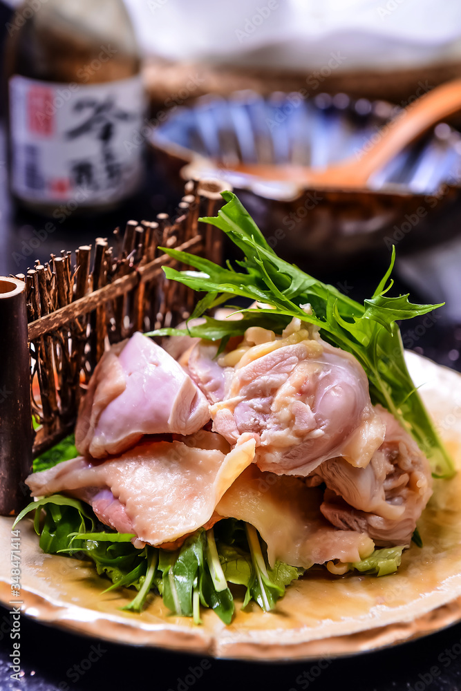 Skinless Chicken On The Japanese Style Plate