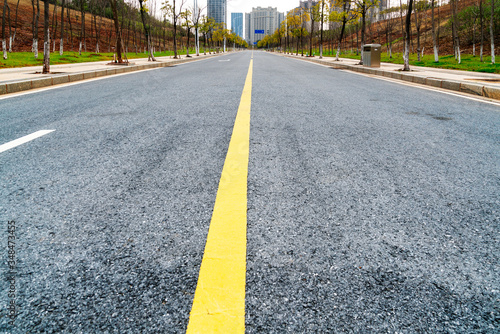 Wallpaper Mural Empty urban road and buildings in China Torontodigital.ca