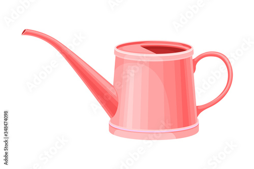 Watering Can as Garden Tool for Pouring Plants Vector Illustration