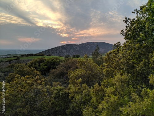 sunset over the mountains