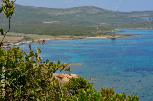 Spiaggia di di Santa Maria nel Cap Corse, Corsica, lungo il sentiero dei doganieri. Francia