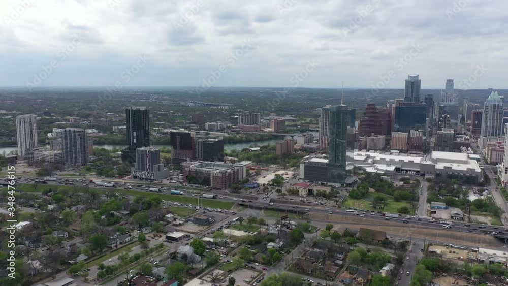 Drone Video Downtown Austin Texas USA Drone Video Downtown Austin Texas USA