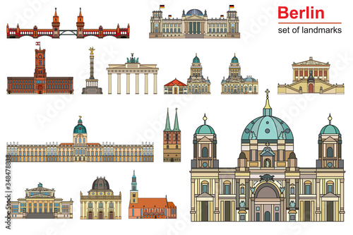 Berlin colorful line art 1