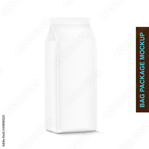Realistic food bags isolated on white background. Isometric view. Vector illustration. Can be use for template your design, presentation, promo, ad. EPS 10.	
