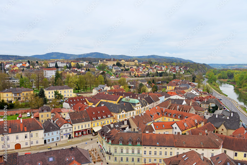 Panorama der Stadt Melk an der Donau