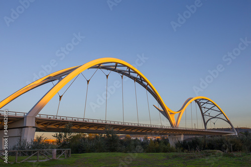 Ibn Abbas Firnas Bridge from Guadalquivir river bank, Cordoba, Spain © WH_Pics