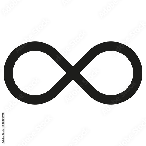 Infinity symbol. Vector illustration. Infinity sign isolated on white background