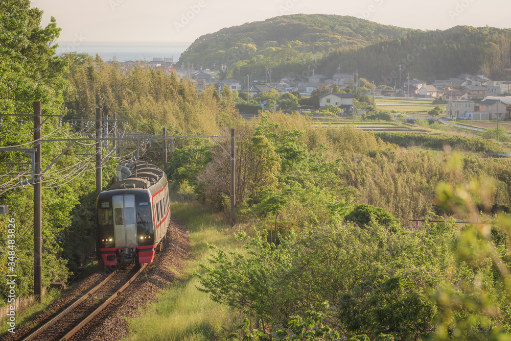 田舎を走る電車