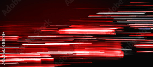 red light trails on dark background