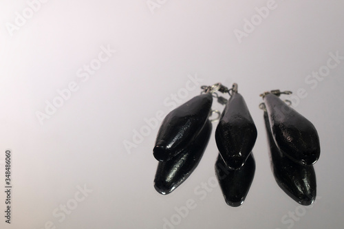 fishing leads sinkers with white background for carp