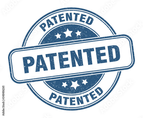 patented stamp. patented round grunge sign. label