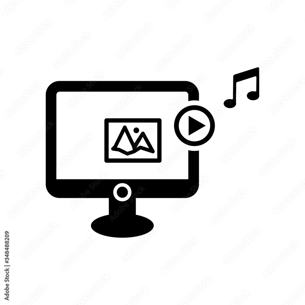 Gallery and music player icon. Video Marketing Gallery and music player icon. Video Marketing