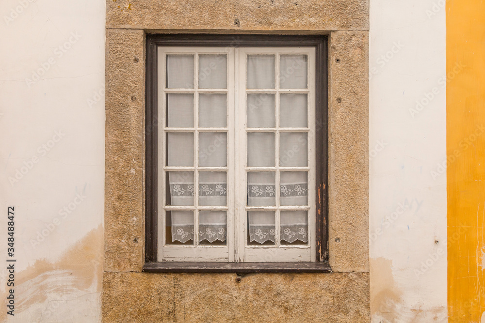 Old window background in the rustic building Old window background in the rustic building
