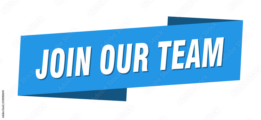 Εκτύπωση καμβά join our team banner template. join our team ribbon label sign