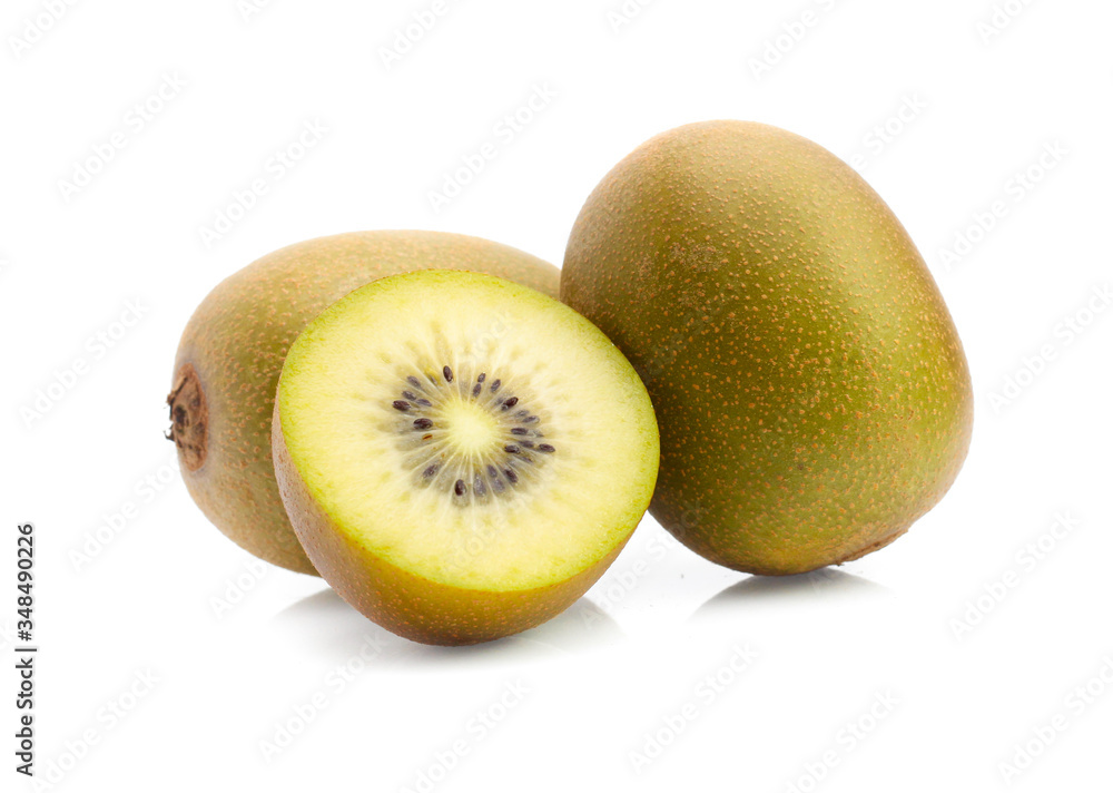 gold kiwi isolated on white background gold kiwi isolated on white background
