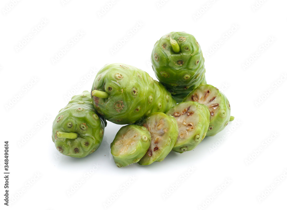 Fototapeta premium Noni fruit on white background