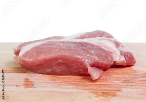 isolated raw meat