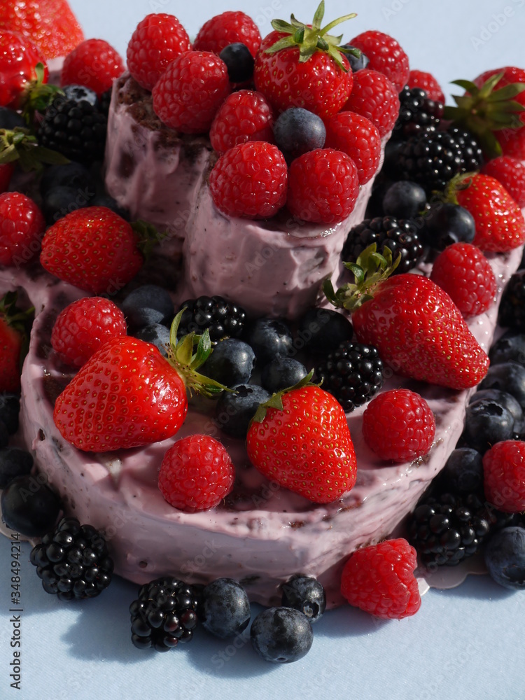 Obraz premium Die Waldfrucht-Torte
