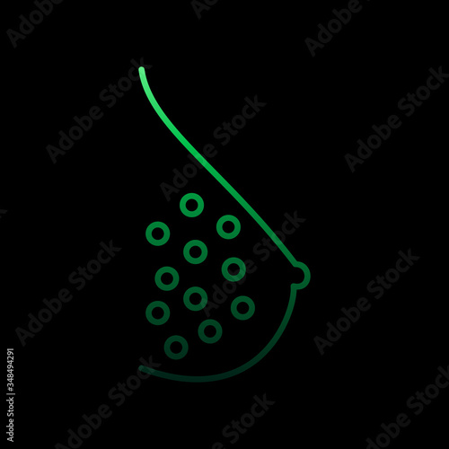 Mammary gland, organ nolan icon. Simple thin line, outline vector of Human organ icons for ui and ux, website or mobile application