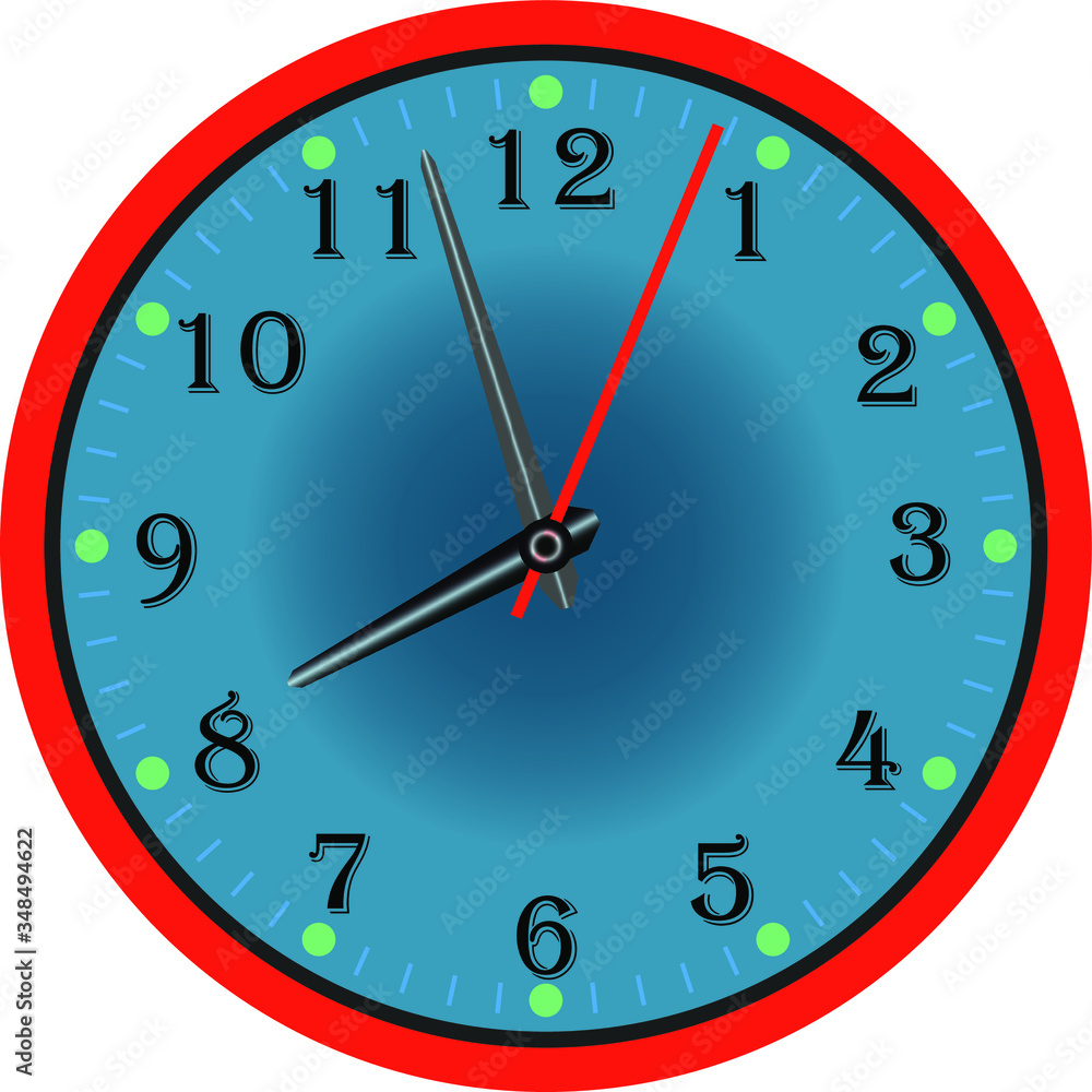 Wall clock. Clock icon in flat style. Business watch. Vector design element for your project. Wall clock. Clock icon in flat style. Business watch. Vector design element for your project.