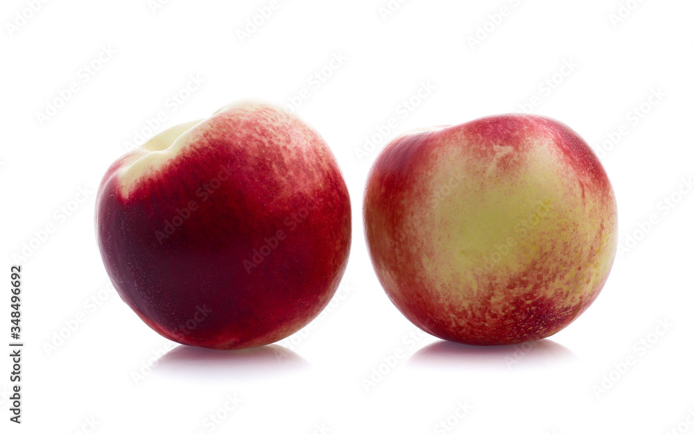 nectarines isolated on white background nectarines isolated on white background