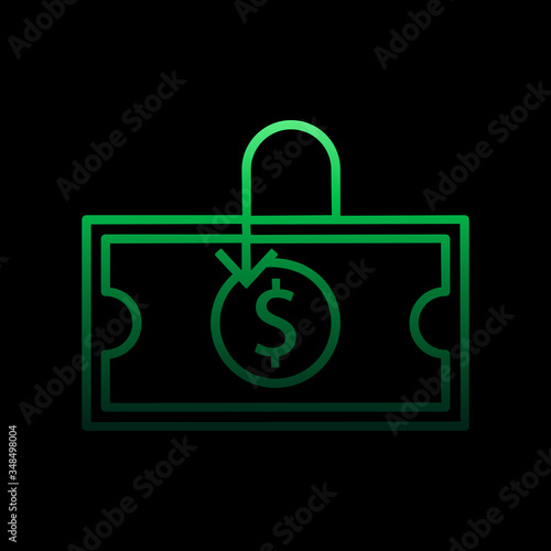 Fototapeta Naklejka Na Ścianę i Meble -  dollar currency nolan icon. Simple thin line, outline vector of online shopping icons for ui and ux, website or mobile application