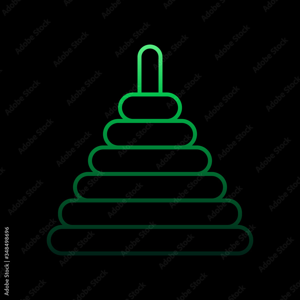 pyramid line nolan icon. Simple thin line, outline vector of toys icons for ui and ux, website or mobile application pyramid line nolan icon. Simple thin line, outline vector of toys icons for ui and ux, website or mobile application