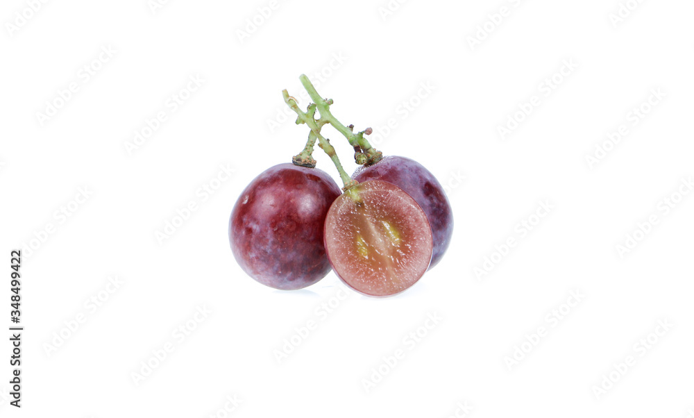 Obraz premium red grape on white background