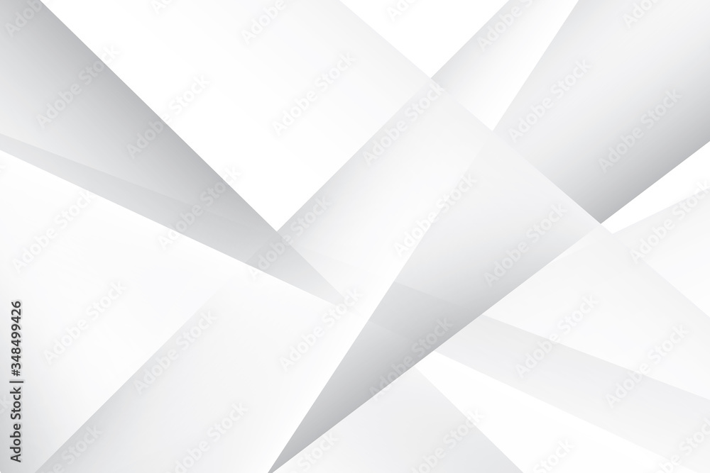 Fototapeta premium Abstract geometric white and gray color background. Vector, illustration.