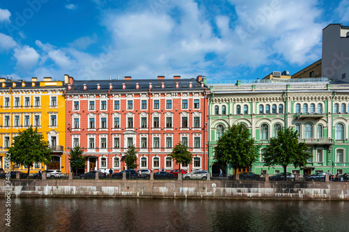 Saint Petersburg, Moika river embankment at the Red bridge