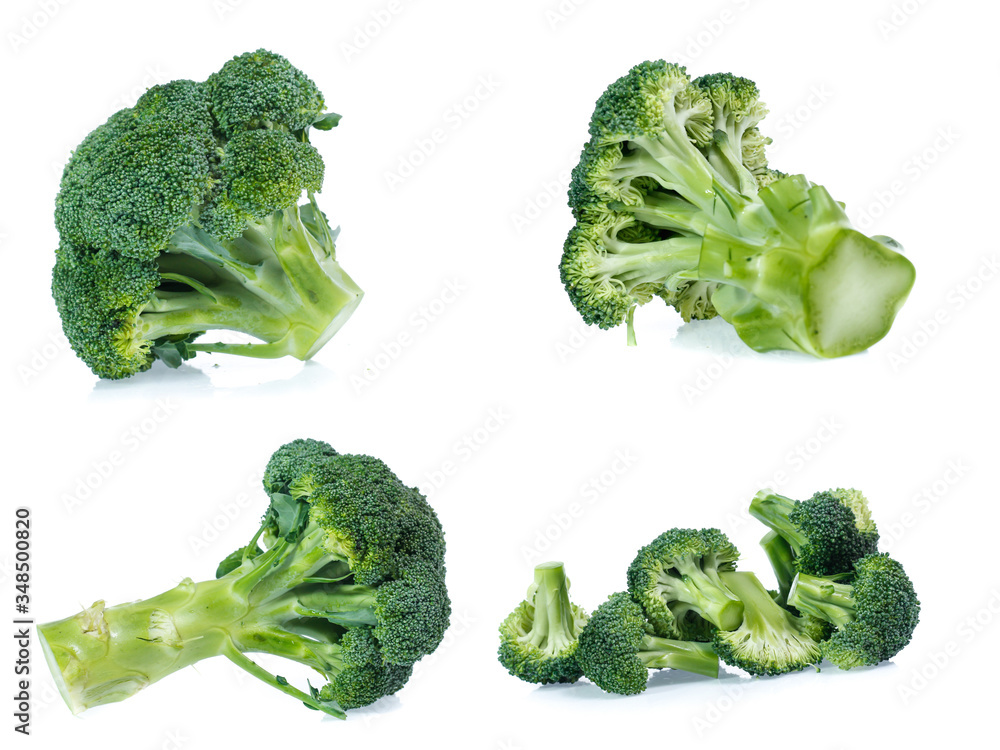 set of brocoli isolated on white set of brocoli isolated on white