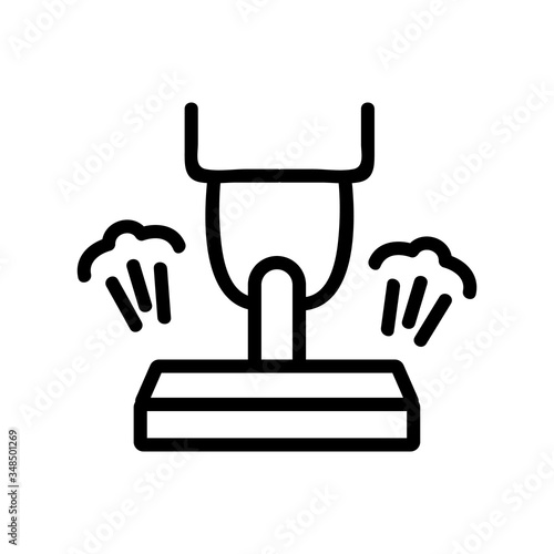 steam brush vacuum cleaner icon vector. steam brush vacuum cleaner sign. isolated contour symbol illustration