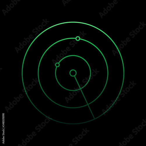 radar nolan icon. Simple thin line, outline vector of Airport icons for ui and ux, website or mobile application