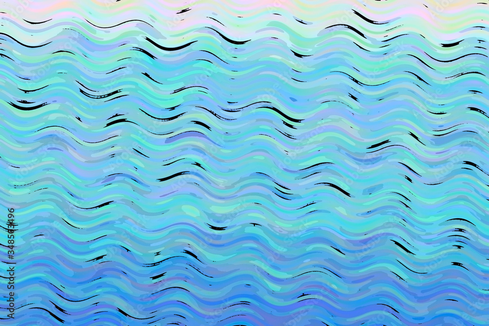 Blue waves posterization abstract paint background. Blue waves posterization abstract paint background.