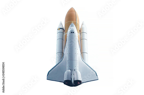 Space shuttle Isolated on a white background. Elements of this image were furnished by NASA.