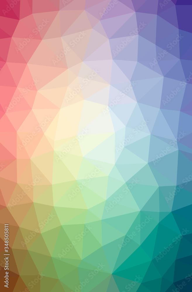 Obraz premium Illustration of abstract Blue And Red vertical low poly background. Beautiful polygon design pattern.