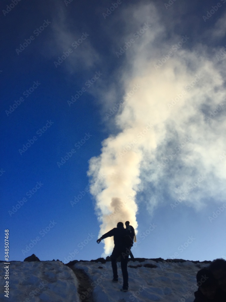 man on a mountain top