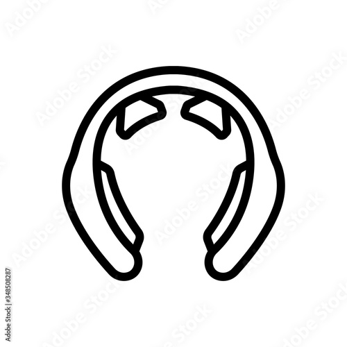 orthopedic pillow with nozzles for shoulders and neck icon vector. orthopedic pillow with nozzles for shoulders and neck sign. isolated contour symbol illustration