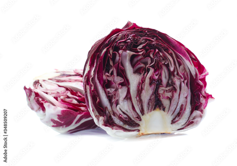 Radicchio, red salad isolated on white background Radicchio, red salad isolated on white background