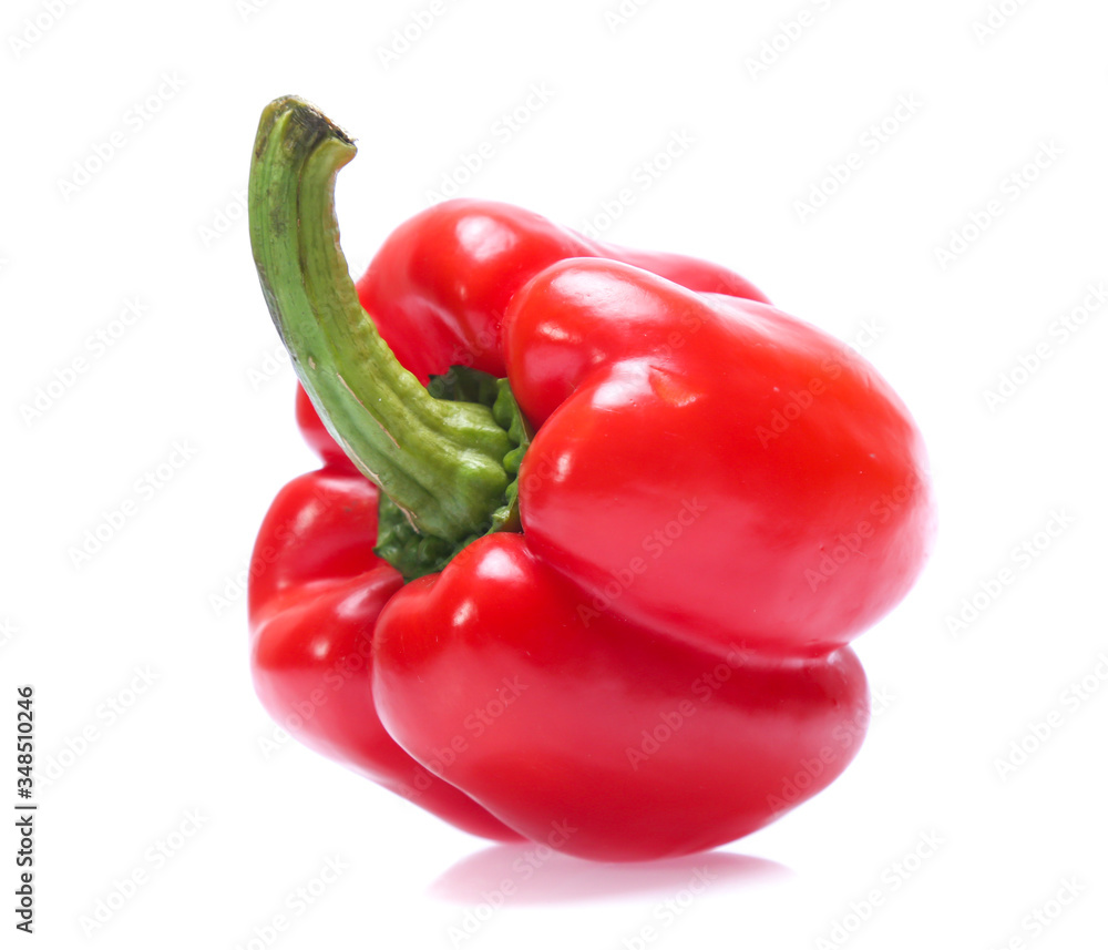 Red sweet pepper isolated on a white background Red sweet pepper isolated on a white background