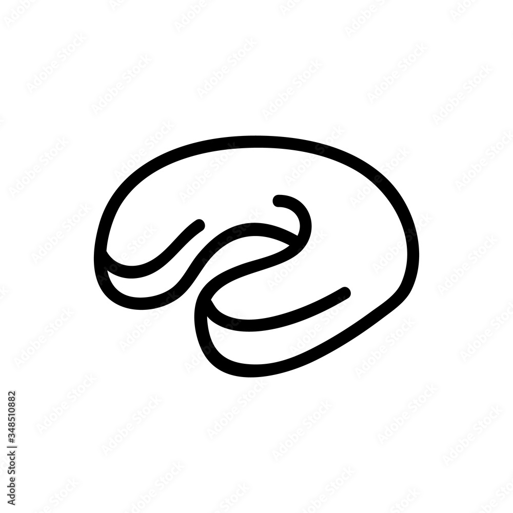 Fototapeta premium massage neck pillow icon vector. massage neck pillow sign. isolated contour symbol illustration