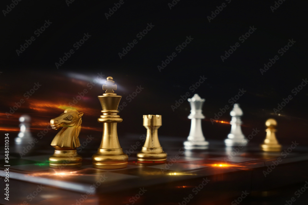 Image of chess game. Business, competition, strategy, leadership and success concept Image of chess game. Business, competition, strategy, leadership and success concept