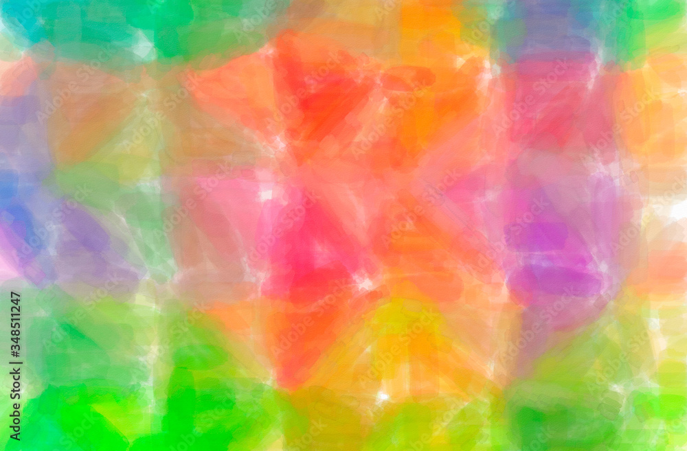 Abstract illustration of blue, orange, pink, red, yellow Watercolor background Abstract illustration of blue, orange, pink, red, yellow Watercolor background